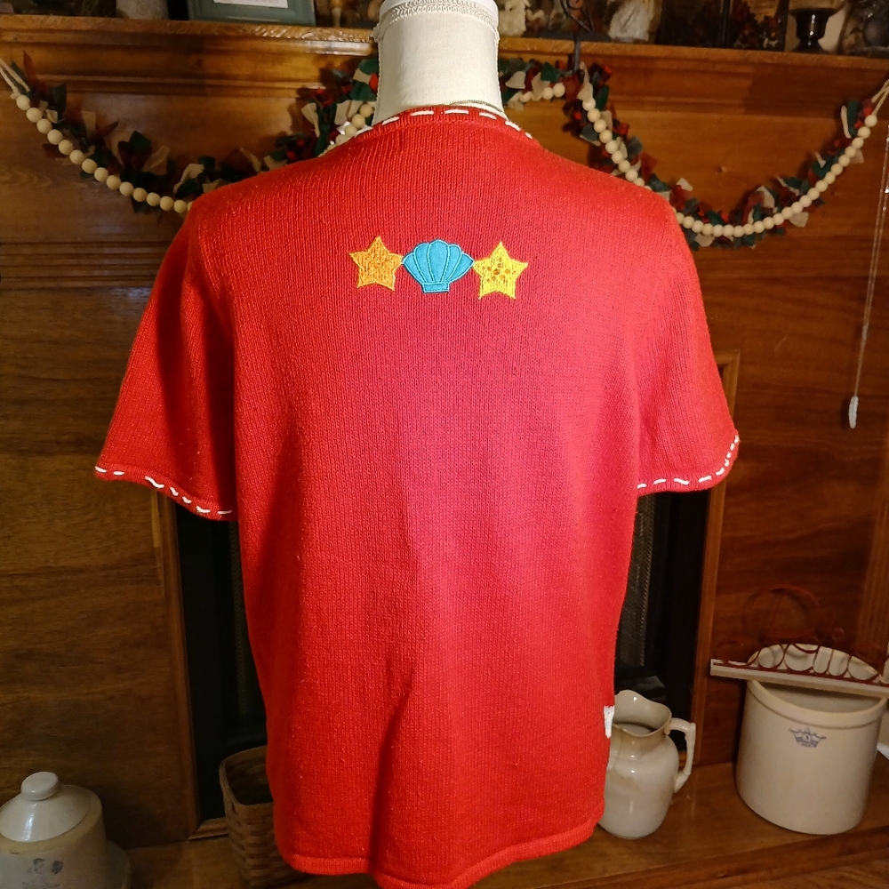 Designer Originals Short Sleeved Sweater With A Nautical Theme - Picture 3 of 5